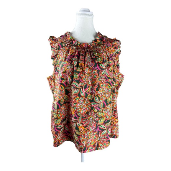 NWOT J. Crew Sleeveless Ruffle Top Size XL - Picture 3 of 6